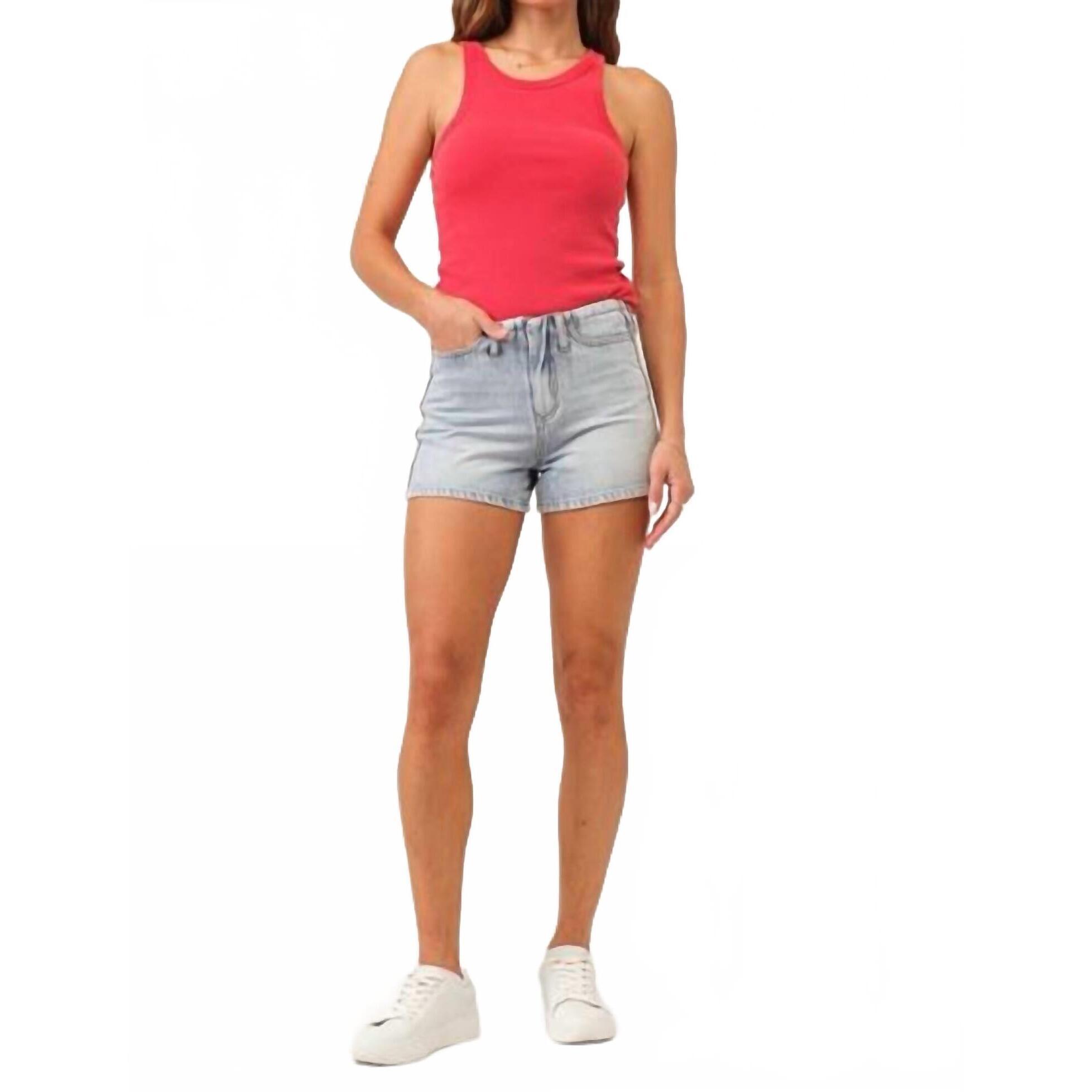 New Dear John Denim Carrie High Rise Jean Shorts In Naples Wash
